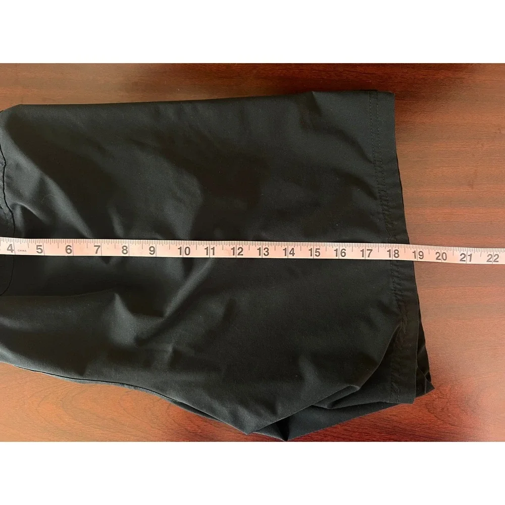 Unipro Mens Quick Dry Athletic Shorts Black Neon Yellow Drawstring Size L